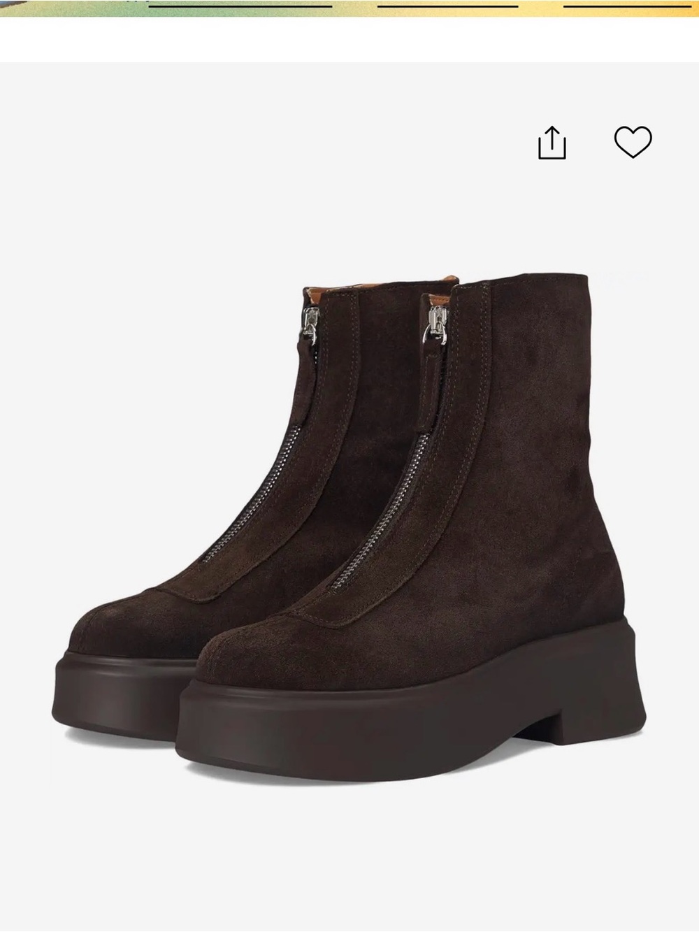 Steve Madden Jane Women's Dark Brown Suede Platform Ankle Boots